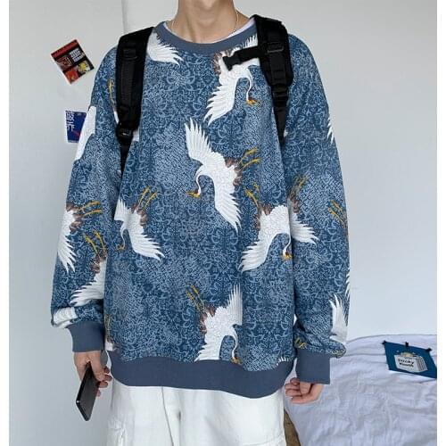 Streetwear Mens Sweatshirts 2021 Men Casual O-neck Hoodies Korean Hoodied Pullovers Harajuku Style Women Tops Printing 4XL