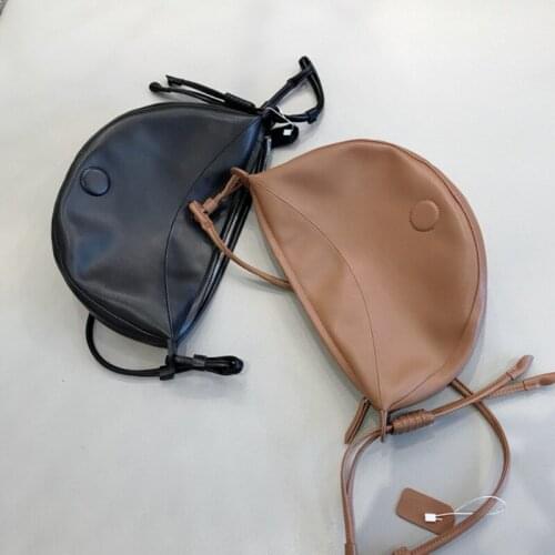 Vintage Genuine Leather Solid Saddle Bag Women Casual Crossbody Bags Simple Single Shoulder Messenger Bag Fashion Female Handbag
