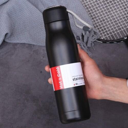Large Capacity Stainless Steel Water Bottle Vacuum Flasks Thermoses Sports Pot Outdoor Thermos Bottles Double Layer Knight Cup