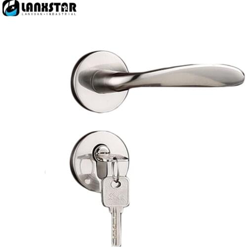 High Quality Perfect Zinc Alloy Nickel Wire Drawing Door Lock Handle Spilit Locks Hard Strength Metal Room Door-locks
