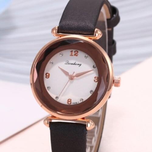 Ladies Leather Strap Watches Luxury Colorful Glass Watches Clock Simple Casual Quartz Women Watches orologio donna montre femme