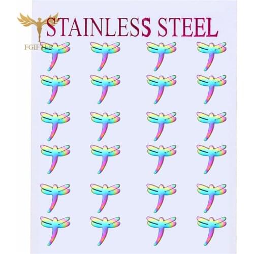 Boho Style Colorful Dragonfly Earrings Bohemian Jewelry Stainless Steel Stud Earring Set Wholesale Women Brincos