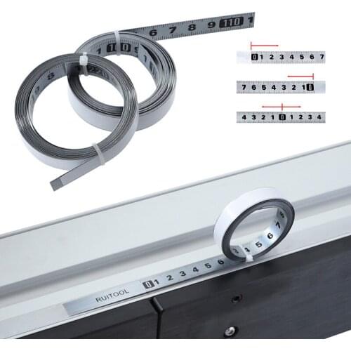1-5m T-Track Self Adhesive Tape Measure 0.5'' Metric Scale Ruler for Miter Track Router Table Saw Woodworking Measuring Tools