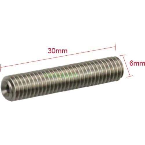 1pcs Anet A8 A2 3D Printer Parts PTFE tube inside M6X30mm Nozzle Throat for MK8 3D Printer Extruder HotEnd 1.75mm