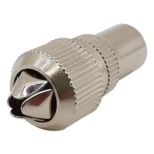 1Pcs Silver Male TV Aerial Connector TV Aerial Plug Coaxial Coax Cable Connectors Adaptor