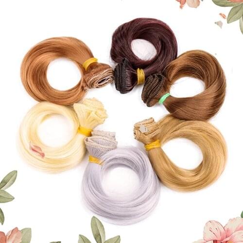 18cm tresses Screw Curly Hair Extensions for All Dolls DIY Hair Wigs Heat Resistant Fiber Hair Wefts Accessories toys