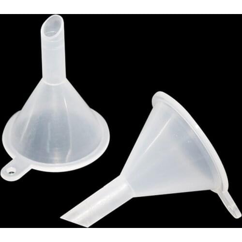 2 pcs small mini transparent plastic perfume bottle liquid funnel laboratory accessories small tool packaging auxiliary tools