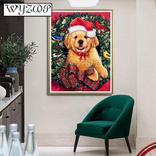 5D Diamond Painting Dog Picture Full Square/Round Mosaic Embroidery Cross Stitch Christmas gifts Kit Wall Art Decor 20210806