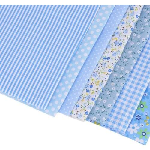 7pcs Cotton Fabric Handmade Sewing Home Decor Material Fabrics For Patchwork Felt Needlework DIY Floral Prints Fabric FAB03