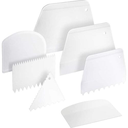 7pcs/Set Cake Scraper Edge Decorating Cooking Cutters Set Comb & Icing Smoother For Bread Dough Fondant Tool