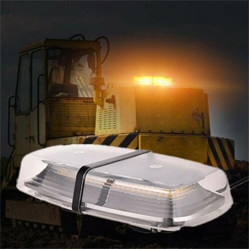 72LED Emergency Light Stroboscopes For Auto Roof LED Strobe Light Warning Roof Top Strobe Lights Amber Car Fire Truck 5730 SMD