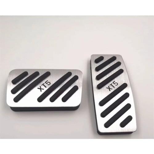 Aluminum Car-Styling Accelerator Gas Pedal Brake Pedals Non Slip Pads Cover AT For Cadillac XT5 2016 2017 2018 Car Accessories