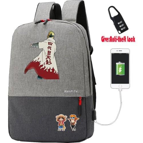 Anime Haikyuu Karasuno Anti-theft USB Charging Backpack Men Women Laptop Travel Shoulder Bag Work Casual Bags student bookbag