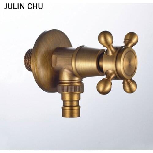 Antique Washing Machine Tap Bronze Brass Wall Mounted Single Cold Bibcock Kitchen Bathroom Washbasin Faucet Outdoor Garden Tap