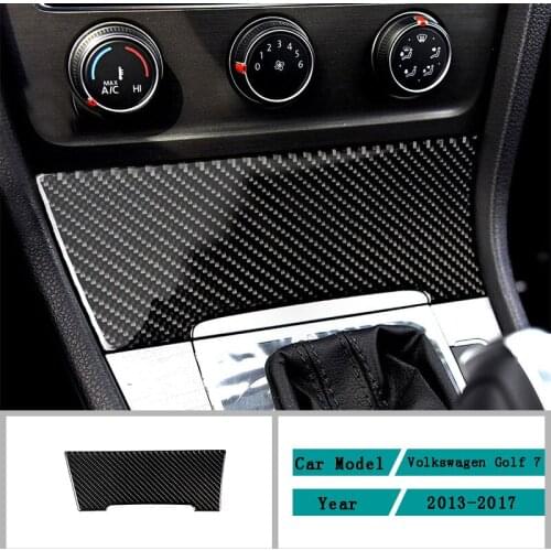 Carbon Fiber Car Accessories Interior Cigarette Lighter Decoration Decals Cover Trim Stickers For Volkswagen Golf 7 2013-2017