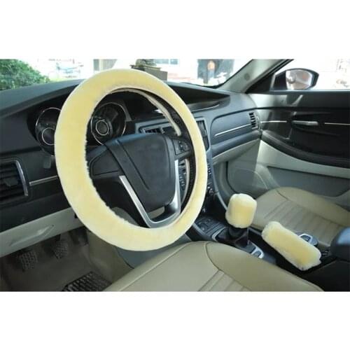 Car Plush Soft Steering Wheel Cover High Quality Solid Without Inner Ring Steering Wheel Covers Car Interior Supplies