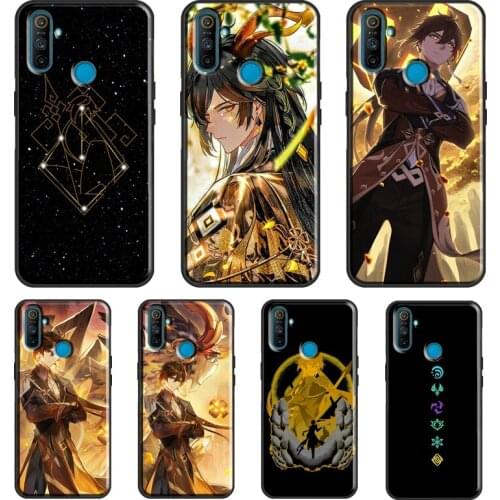 Zhongli genshin impact For OPPO Realme 8 6 7 Pro Q3 7i C3 C11 C15 C21 GT Case For OnePlus 9R 7T 8T 8 9 Pro Coque