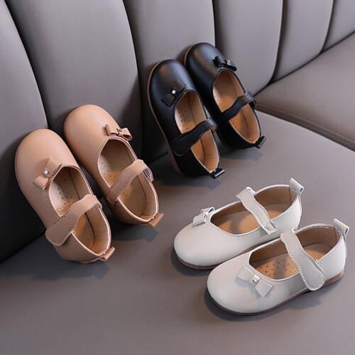 Spring Autumn Girls Shoes Mary Janes Baby Shoes White Black Princess Shoes For Kids Leather Party Dance Shoes Toddlers Shoes1-6y