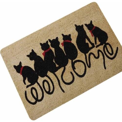 Custom made 2018 new Cat Naughty pet mat doormat Rubber Cat Carpet Entrance Indoor Non-slip Floor Mat bathroom Rugs