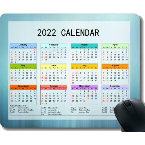 Calendar 2022 Year Mouse Pad,Light Lines Stripes Shadow Personalized Mouse Pad