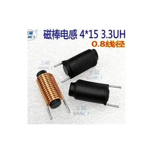 Magnetic rod inductance 4 * 153.3 UH0 .8 wire diameter R-rod inductance inductance filter inductance coil