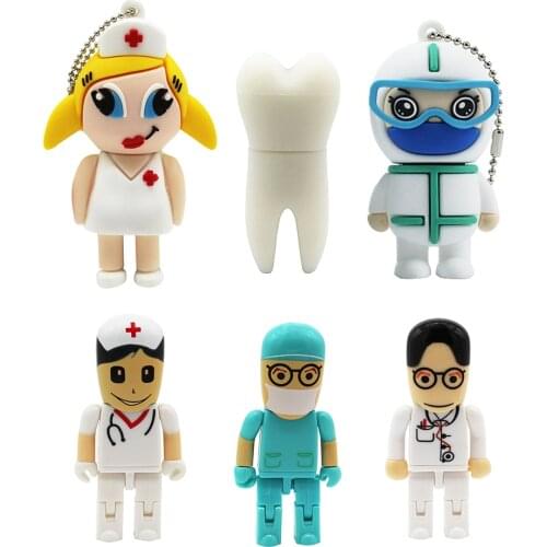 TEXT ME mew style cartoon nurse model usb2.0 4GB 8GB 16GB 32GB 64GB pen drive USB Flash Drive creative Pendrive