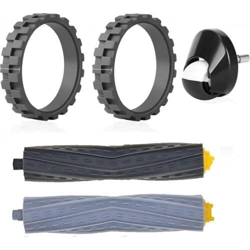 Wheel Tires&Front Casters for IROBOT ROOMBA 500/600/700/800 Vacuum Cleaner,Replacement Main Brush Parts