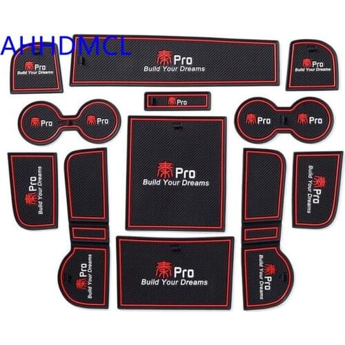 Car Gate Slot Pad Cup Armrest Storage Pad Anti-Slip Mat For BYD Qin Pro DM 2019