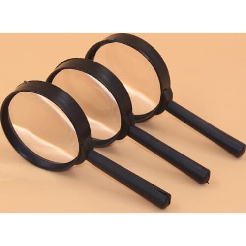 2 Pcs/set 5X Magnifier for Reading Tool Hand Held Magnifying Glass for Reading Identification Etc Glass Lens Reading Glasses