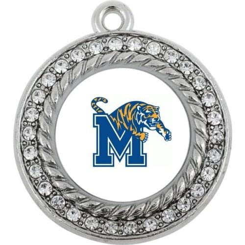 Memphis Tigers Antique Silver Plated Charm