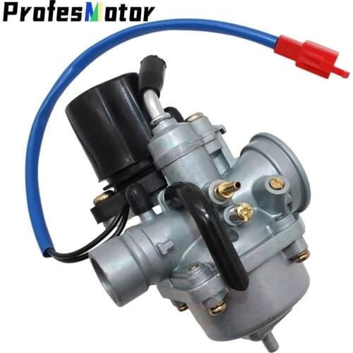 Motorcycle PZ19 19mm Carburetor with Electric Choke for Yamaha 2 Stroke 50cc 70cc 90cc Jog ATV Scooter Quad Go-kart Moped