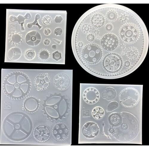 Cartoon Gears DIY Crystal Epoxy Molds Soap Making moule silicone Decorations Mold Handcraft Soap Candle Ornaments Mould Creative