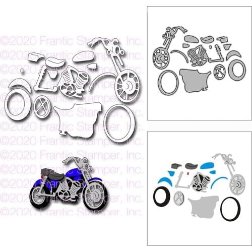 New So Cool Assembled Motorcycle Craft Embossing Mold 2021 Metal Cutting Dies for DIY Decorative Scrapbooking Album Card Making