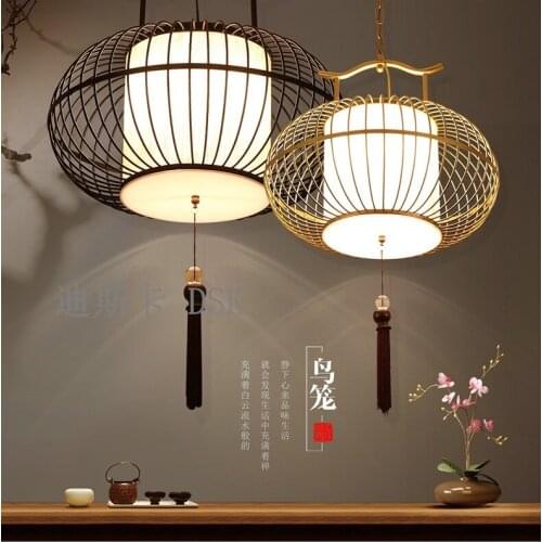 New Chinese style, wrought iron birdcage chandelier Cafe restaurant lamp light club teahouse barbershop hotel lighting