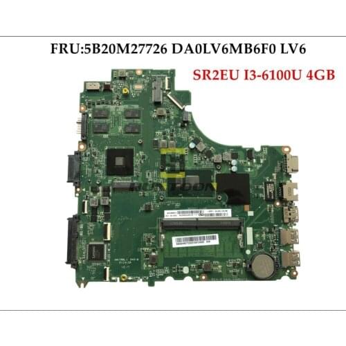 Wholesale FRU:5B20M27726 for Lenovo V310-14ISK Laptop Motherboard DA0LV6MB6F0 LV6 SR2EU I3-6100U 4GB 100% Fully Tested