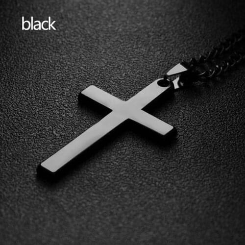 Vintage Gothic Pendants Cross Necklace Cool Street Style Necklaces For Men Women Unusual Chain On the Neck Chains Punk Jewelry
