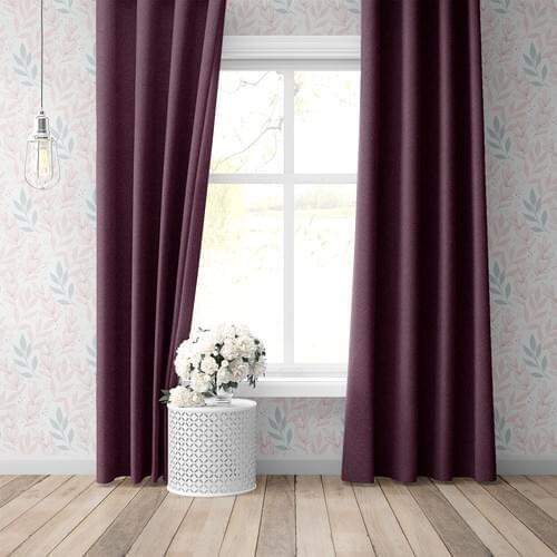Paria Damson Light Proof Blackout Blackout Backdrop Curtain Single Wing 140x255 cm