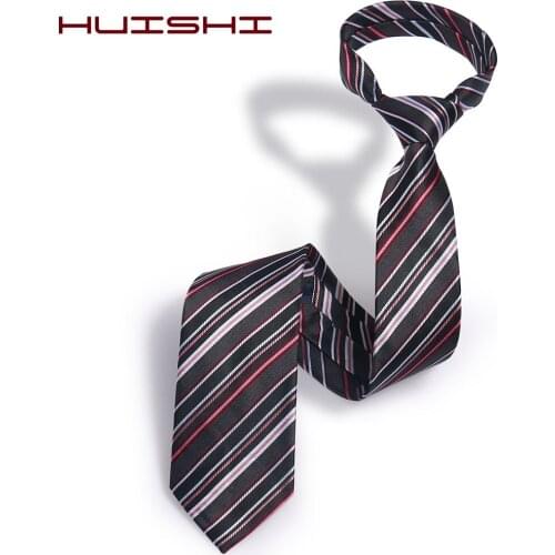HUISHI Gifts For Men Necktie Wedding Party Business Striped 8 cm Jacquard Woven Neck Ties Accessories Daily Wear Cravat Gift