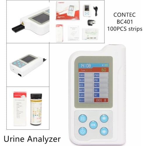 CONTEC BC401 Handheld Digital Urine Analyzer with 100PCS Test Strips Urine Tester,USA