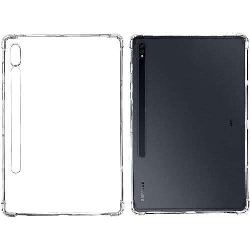 Sillicon Clear Case for Samsung Galaxy Tab S7 Plus 12.4 SM-T970 T975 Shockproof TPU Back Cover for Galaxy Tab S7 11'' T870 Shell