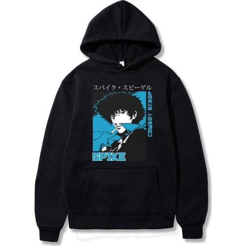 90s Classic Japanese Anime Cowboy Bebop Hoodie 2021 Men Fashion Casual Hoody Spike Spiegel Print Devil Hoodie Harajuku Tops Gift