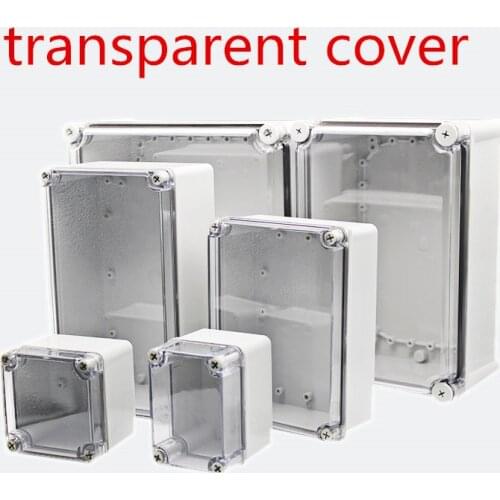 Waterproof junction box IP67 outdoor electrical box transparent cover ABS plastic sealed box waterproof box instrument box