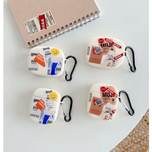 Ins Label Protective Case for Airpods Pro Cover Bluetooth Wireless Earphone Charging Bag for Airpods 1 2 Air Pod Cases