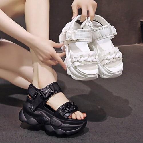 9CM Gladiator Platform Womens Sandals 2021 Summer Fashion Women Chunky Beach Sandal Denim Comfortable Sandalias Mujer