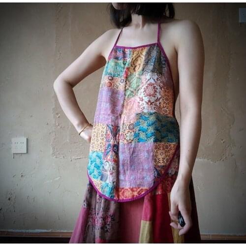 Women Printed Ramie Camis Sleeveless Tops Female 2021 Chinese Style Camis Tops Summer