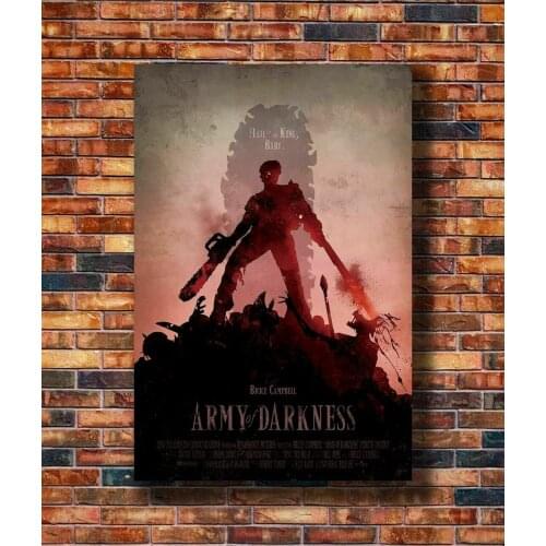 Evil dead ash army of darkness Silk Fabric Wall Poster Art Decor Sticker Bright