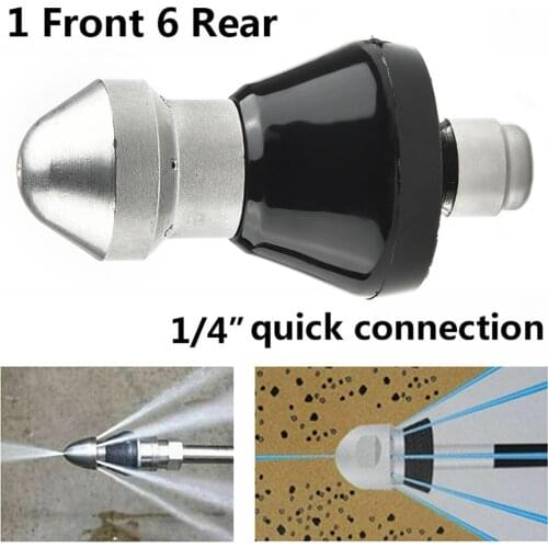 UK Pressure Power Washer Jetter Pipe Dredge Spray Nozzle Yard Cleaning Tool 1pc