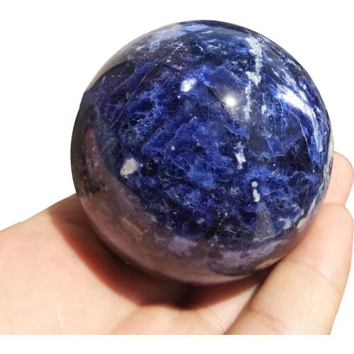 1pcs natural sodalite spheres healing crystal balls for fengshui decoration