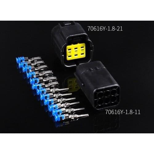 100Sets 6Pin Way Female&male Sealed Sensor Connector (SSC) Waterproof Electrical Wire Cable Connector Plug