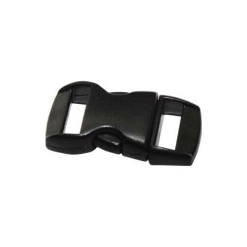 12pcs 3/8" Curved Side Release Plastic Buckle for Paracord Bracelet Black